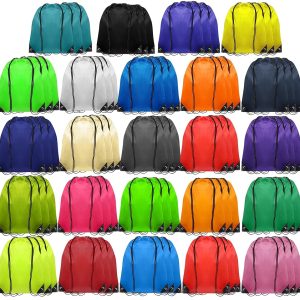 Bulk Set of 72 Drawstring Health club Baggage – Accessible in 24 Colours