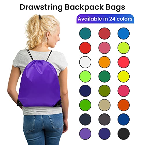 Bulk Set of 72 Drawstring Health club Baggage - Accessible in 24 Colours