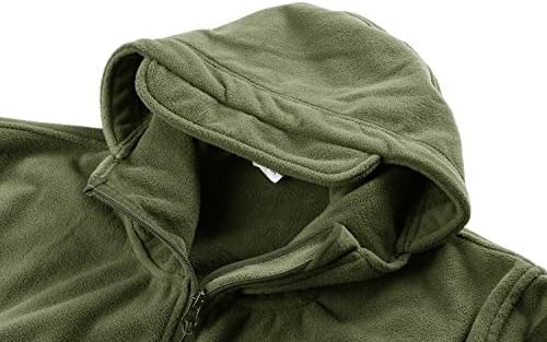 CRYSULLY Males's Tactical Army Fleece Hooded Jacket for Outside Adventures