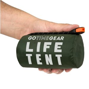 Go Time Gear Survival Life Tent: 2-Particular person Mylar Emergency Shelter Tube with Paracord – Weatherproof Safety for Tenting, Mountain climbing, and Survival Kits – Comes with Emergency Whistle