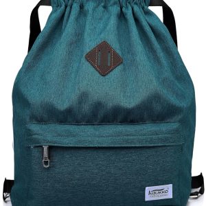 KAUKKO Drawstring Sports activities Backpack – Health club and Yoga Bag for Males and Ladies (1031-ARMY GREEN)