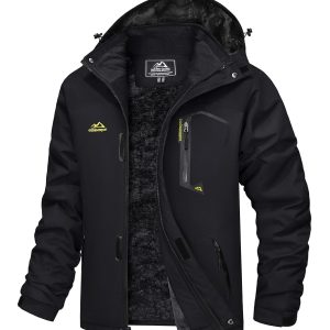 MAGCOMSEN Males’s Winter Coat – Water-Resistant Ski and Snow Jacket, Heat Fleece Parka with A number of Pockets