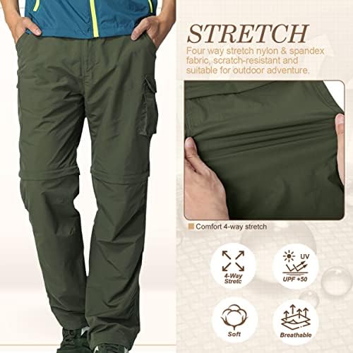 Males's Fast-Dry Convertible Climbing Pants with Zip-Off Legs for Fishing and Journey