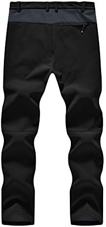 Males's Insulated Cargo Pants for Snowboarding - Waterproof, Windproof, Fleece-Lined Winter Climbing Snow Pants