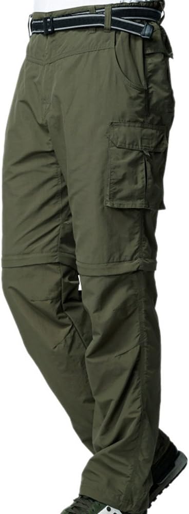 Males’s Fast-Dry Convertible Climbing Pants with Zip-Off Legs for Fishing and Journey