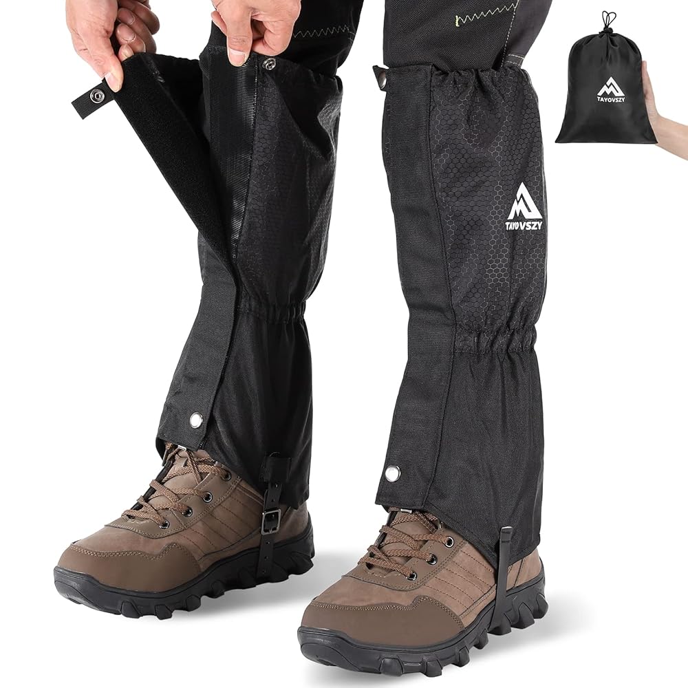 Waterproof and Breathable Mountain climbing Gaiters – Adjustable Light-weight Leg Gaiters for Males and Girls, Perfect for Looking, Mountain climbing, Mountaineering, and Snow Actions